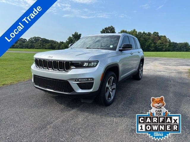 2023 Jeep Grand Cherokee Limited in Silver — front three-quarter view