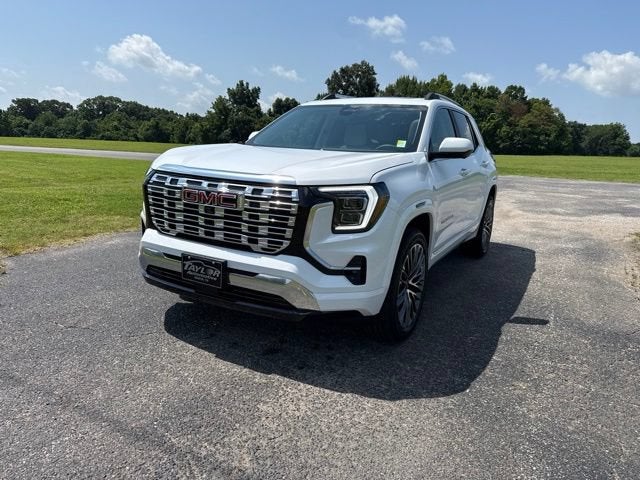 2026 GMC Terrain Denali in Summit White — front three-quarter view