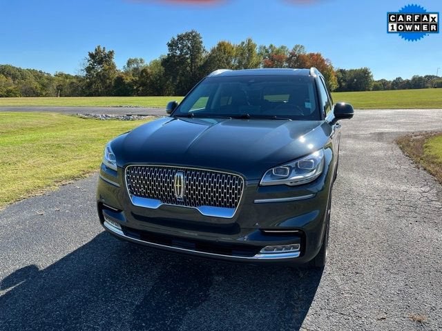 2024 Lincoln Aviator Reserve in Blue — front three-quarter view