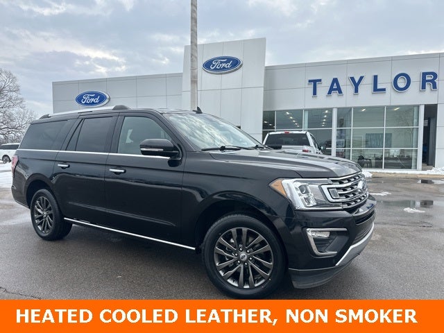 2021 Ford Expedition Max Limited in Black Metallic — front three-quarter view