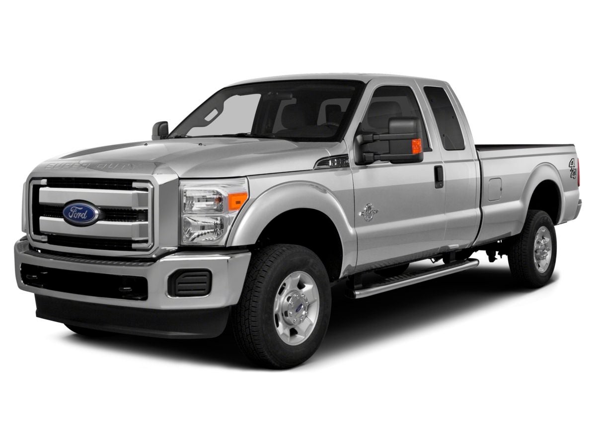 2015 Ford F-350SD Lariat in Ingot Silver Metallic — front three-quarter view